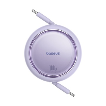 Cablu de date Super Fast Charging PD100W Baseus Free2Draw Mini - Violet - Img 6