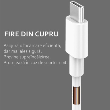 Cablu de date Type-C 100W, 1m Samsung, alb, EP-DG977BWE - Img 2