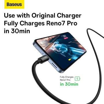 Cablu de date USB-C Super VOOC 65W Baseus, CAYS001001 - Negru - Img 6