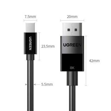 Cablu DisplayPort la Mini DP, 8K@60Hz Ugreen, 80663 - Negru - Img 6