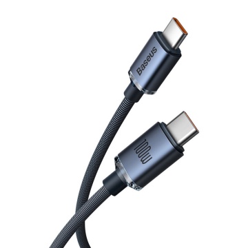 Cablu Fast Charging tip C Baseus 100W, 1.2m, CAJY000601 - Negru - Img 2
