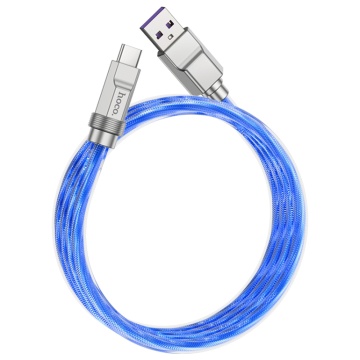 Cablu Super Fast Charge USB Type-C PD100W Hoco U113, 1m, Albastru - Img 6