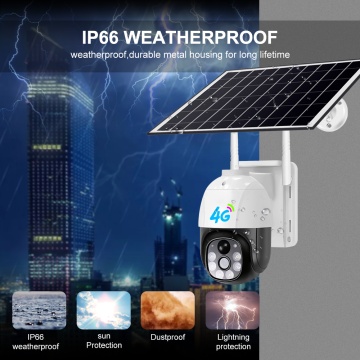 Camera de supraveghere cu panou solar Techsuit, full HD - Alb - Img 3