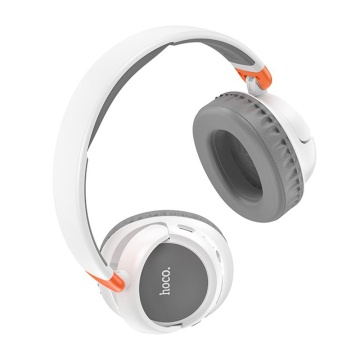 Casti Hoco fără fir Adventure (W43) - Bluetooth V5.2, mufă de 3,5 mm, card TF - alb - Img 3
