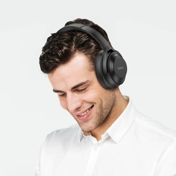 Casti Hoco fără fir (W37) - Bluetooth 5.3, Reducere activă a zgomotului, Multipoint - Negru - Img 2