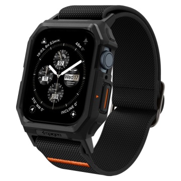 Curea Apple Watch 4 / 5 / 6 / SE / SE 2 / 7 / 8 / 9 (44 / 45mm) Spigen Lite Fit "Pro" - Negru - Img 2