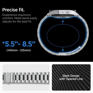 Curea Samsung Galaxy Watch6 44mm Spigen Modern Fit - Argintiu - Img 5