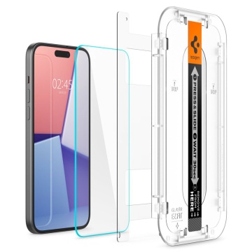 Folie iPhone 15 Spigen Glas.tR EZ Fit, Clear - Img 4