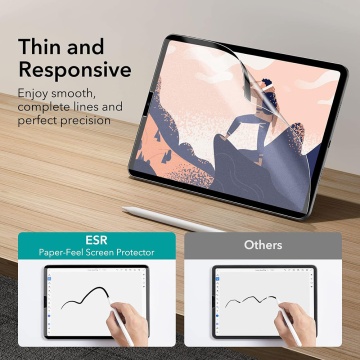 Folie pentru iPad Air 11 (2024) - ESR Paper-Feel Magnetic - Clear - Img 5