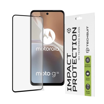 Folie pentru Motorola Moto G32 Techsuit 111D Full Cover / Full Glue Glass / 3D Curved Screen - Black - Img 1