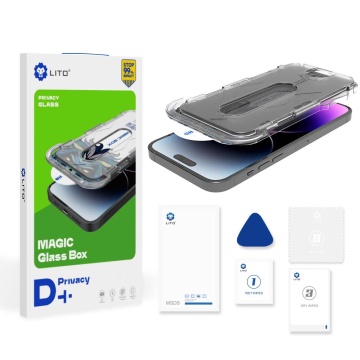 Folie sticla iPhone 14 Plus Lito Magic Glass Box D+ Tools, Privacy - Img 7