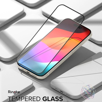 Folie sticla iPhone 15 Plus Ringke Cover Display Tempered Glass, Negru - Img 4