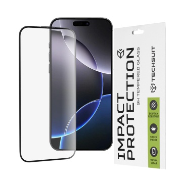 Folie sticla iPhone 16 Pro Max Techsuit 111D Full Glue Full Cover - Negru - Img 1