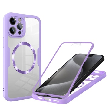 Husa 360° iPhone 15 Pro Max Techsuit ColorVerse - Violet - Img 1