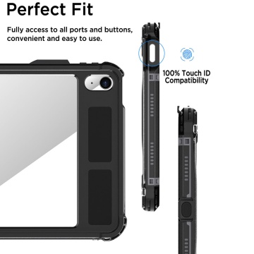 Husa 360 iPad 10 (2022) 10.9 ShellBox Waterproof IP68 - Negru - Img 5