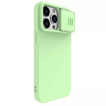 Husa CamShield Silky MagSafe Silicone - iPhone 15 Pro Max - Verde Menta - Img 3