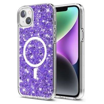 Husa Glitter MagSafe - iPhone 14 Plus - Mov - Img 1