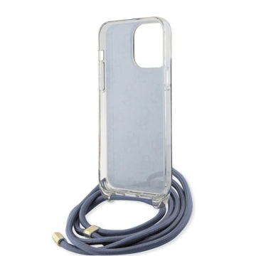 Husa Guess Crossbody Cord 4G Print iPhone 15 Pro GUHCP15LHC4SEB - Albastru - Img 6