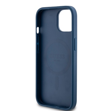 Husa Guess iPhone 15 Plus 4G Collection Leather MagSafe, GUHMP15MG4GFRB -Albastru - Img 4
