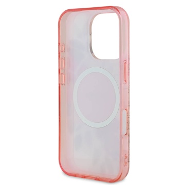 Husa Guess iPhone 16 Pro Liquid Glitter Flower MagSafe- Roz - Img 3