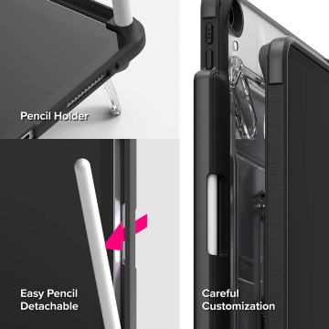 Husa iPad Air 11 (2024) Ringke Fusion Sketch Stand - Negru - Img 7