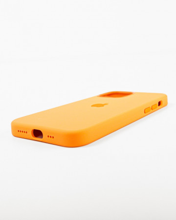 Husa Iphone 12 din silicon Portocaliu 2 MagSafe - Img 2