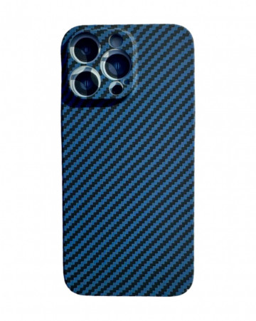 Husa Iphone 14 Plus Carbon Fibre Blue - Img 1
