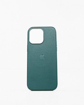 Husa Iphone 14 Pro Max din piele naturala Verde MagSafe - Img 1