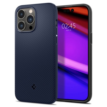 Husa Iphone 14 Pro Max- Spigen - Mag Armor, Navy Blue - Img 4