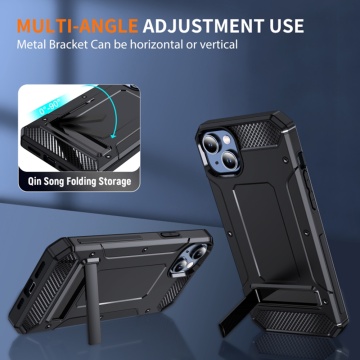Husa Iphone 14 ProTechsuit - Hybrid Armor Kickstand, Negru - Img 3