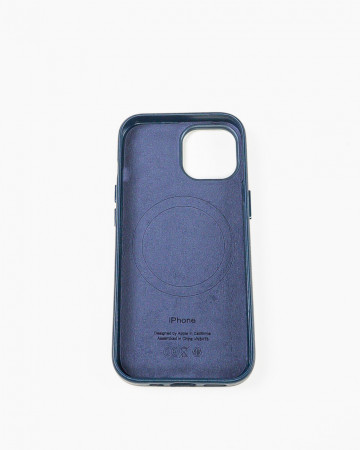 Husa Iphone 15 din piele naturala Albastra MagSafe - Img 5