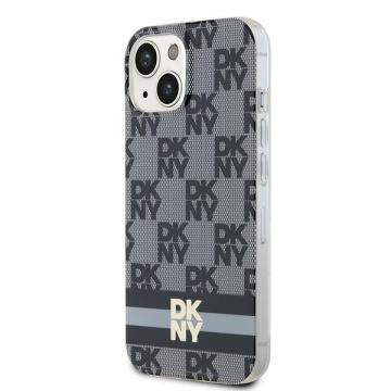 Husa iPhone 15 - DKNY IML Checkered Mono Pattern & Printed Stripes MagSafe (DKHMP15SHCPTSK) - Black - Img 2