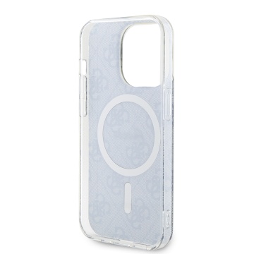 Husa iPhone 15 Pro originala Guess IML 4G MagSafe GUHMP15LH4STB- Albastru - Img 3