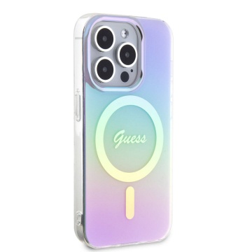 Husa iPhone 15 Pro originala Guess IML Iridescent MagSafe GUHMP15LHITSU- Violet - Img 7