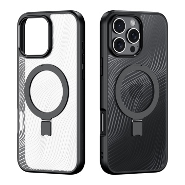 Husa iPhone 16 Pro Dux Ducis Aimo MagSafe Magnetic Stand - Negru - Img 2