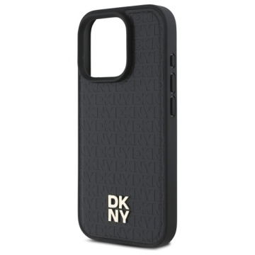 Husa iPhone 16 Pro Max - DKNY Leather Hardcase Repeat Pattern Stack Logo MagSafe (DKHMP16XPSHRPSK) - Black - Img 4