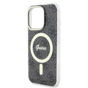 Husa iPhone 16 Pro originala Guess IML 4G MagSafe, GUHMP16LH4STK- Negru - Img 2