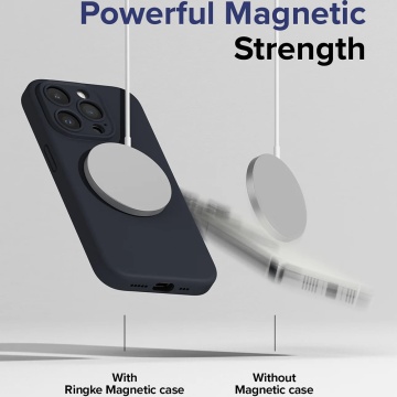 Husa MagSafe Silicon - Iphone 15 Pro Max, Bej - Img 3
