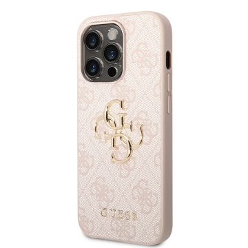Husa originala Guess iPhone 15 Pro Max Hardcase 4G Big Metal Logo GUHCP15X4GMGPI - Roz - Img 3