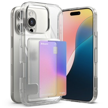 Husa pentru iPhone 16 Pro - Ringke Fusion Card - Clear - Img 2