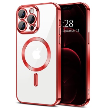 Husa premium iPhone 13 Pro Max Techsuit Luxury Crystal MagSafe - Rosu - Img 1