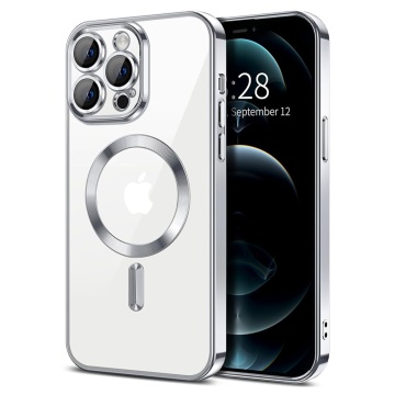 Husa premium iPhone 13 Pro Max Techsuit Luxury Crystal MagSafe - Argintiu - Img 1