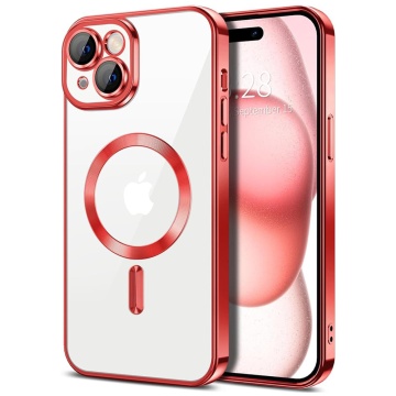 Husa premium iPhone 16 Plus Techsuit Luxury Crystal MagSafe - Rosu - Img 1