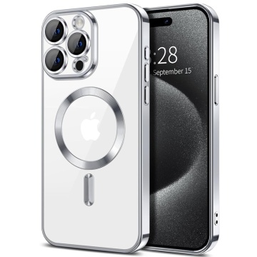 Husa premium iPhone 16 Pro Max Techsuit Luxury Crystal MagSafe - Argintiu - Img 1