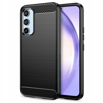Husa Samsung Galaxy A54 Techsuit Carbon Silicone, Black - Img 1