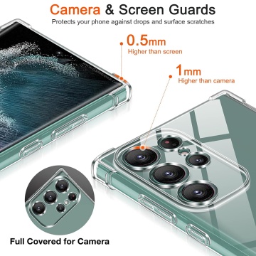 Husa Samsung Galaxy S22 Ultra 5G Techsuit Shockproof Clear Silicone, Clear - Img 4
