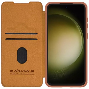 Husa Samsung Galaxy S23 FE Nillkin QIN Pro Leather, Brown - Img 5