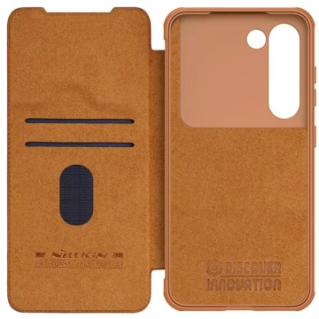 Husa Samsung Galaxy S23 Plus Nillkin QIN Pro Leather, Brown - Img 5