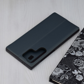 Husa Samsung Galaxy S24 Ultra Eco Leather View flip tip carte, Albastru - Img 6