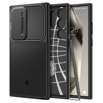 Husa Samsung Galaxy S24 Ultra Spigen Optik Armor - Negru - Img 1